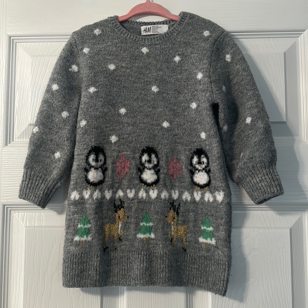 H&M Toddler Girl Holiday Sweater Dress